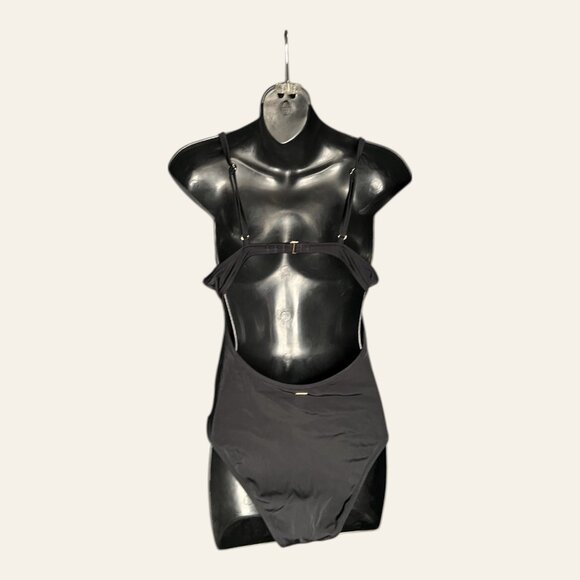 Victoria's Secret Black Push-Up Plunge Underwire One Piece Swimsuit Bodysuit M - Picture 3 of 8